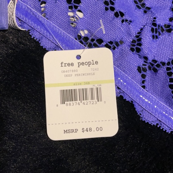 Free People, Love Letters underwire bra Periwinkle, 36 B, NWT - Picture 7 of 9